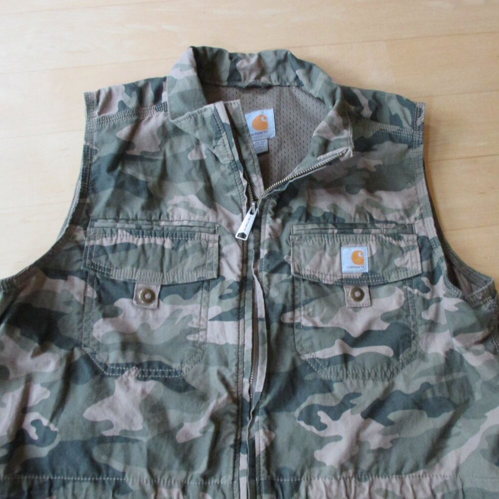Carhartt Camo Utility Canvas Vest Womens Large